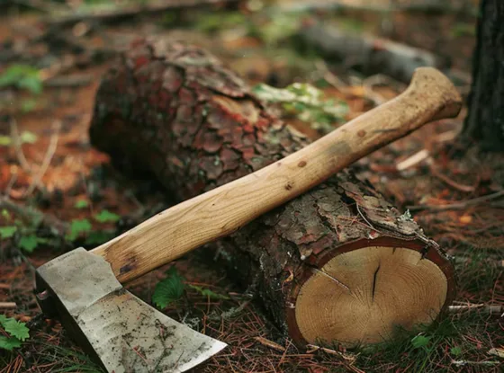 Axe and firewood
